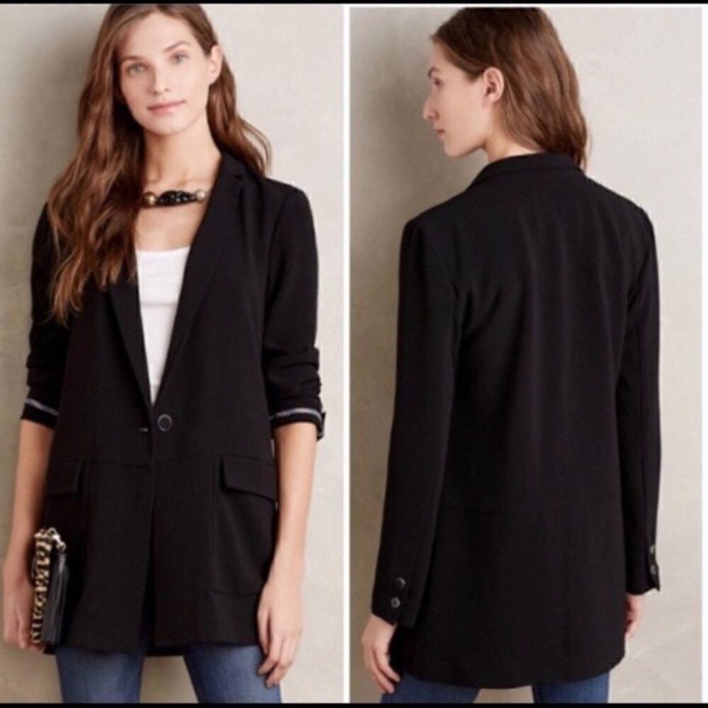 Anthropologie Cartonnier Blazer Jacket - Black